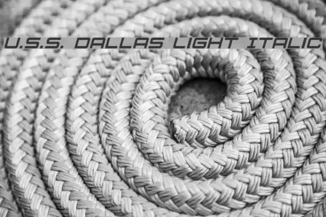 U.S.S. Dallas Light Italic Fuentes examples