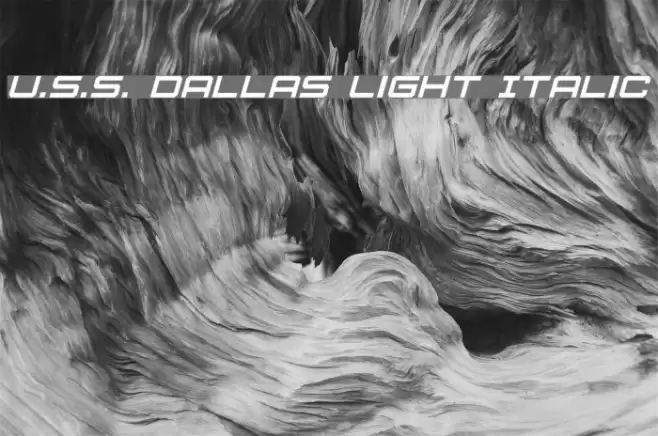 U.S.S. Dallas Light Italic Fuentes examples