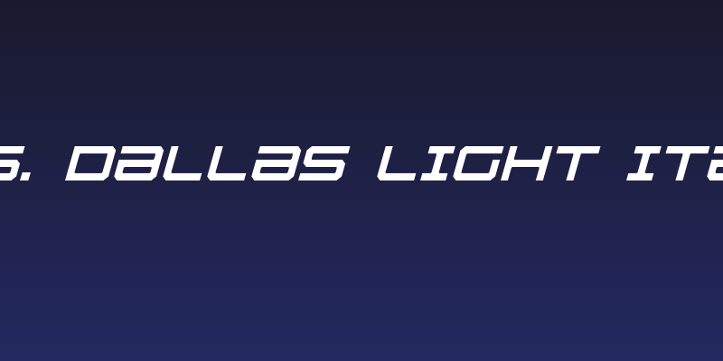 U.S.S. Dallas Light Italic Social Header