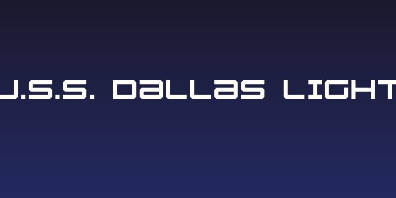 U.S.S. Dallas Light Social Header