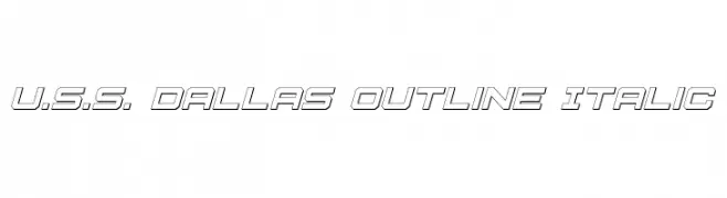 U.S.S. Dallas Outline Italic  नि: शुल्क फ़ॉन्ट्स डाउनलोड