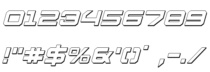 U.S.S. Dallas Outline Italic Font OTHER CHARS