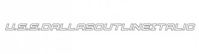 U.S.S. Dallas Outline Italic  Free Fonts Download