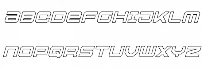 U.S.S. Dallas Outline Italic Fuentes MAYÚSCULAS