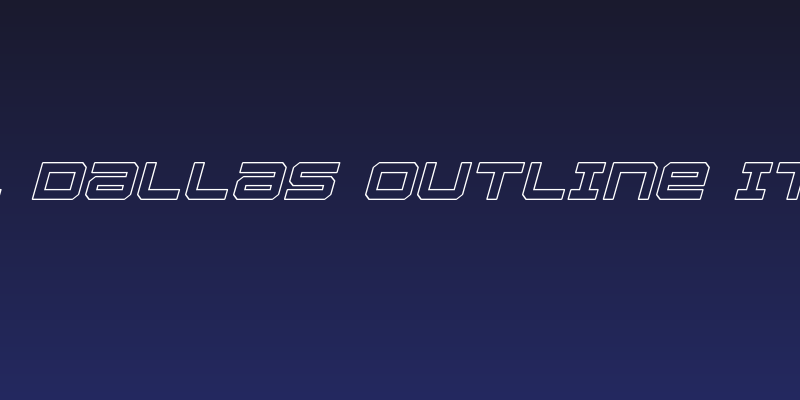 U.S.S. Dallas Outline Italic Social Header