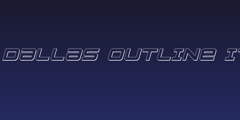 U.S.S. Dallas Outline Italic Social Header