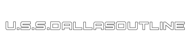 U.S.S. Dallas Outline  Free Fonts Download