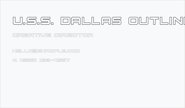 U.S.S. Dallas Outline Business Card