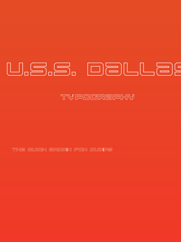 U.S.S. Dallas Outline Poster