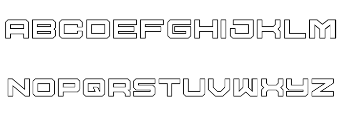 U.S.S. Dallas Outline Font LOWERCASE