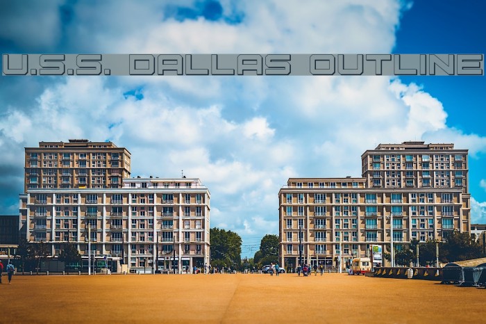 U.S.S. Dallas Outline Font examples