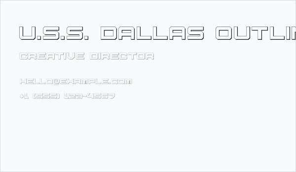 U.S.S. Dallas Outline Business Card