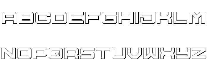 U.S.S. Dallas Outline Font LOWERCASE
