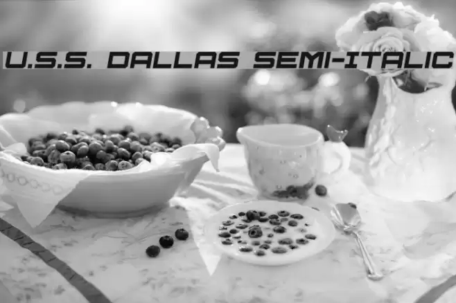 U.S.S. Dallas Semi-Italic Font examples
