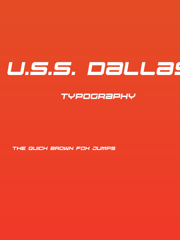 U.S.S. Dallas Semi-Italic Poster