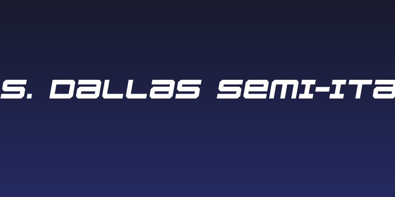 U.S.S. Dallas Semi-Italic Social Header