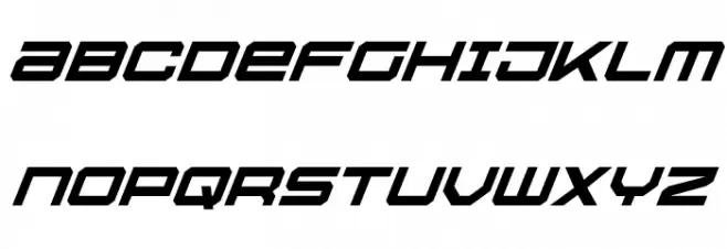 U.S.S. Dallas Super-Italic Schriftart Groß