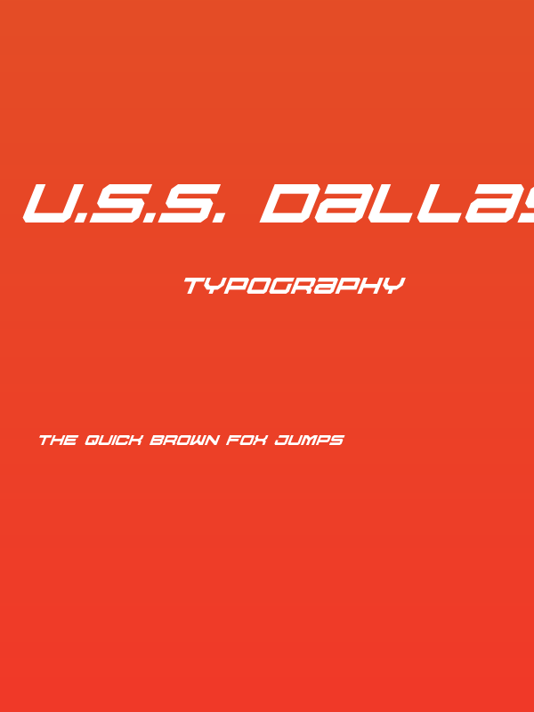 U.S.S. Dallas Super-Italic Poster