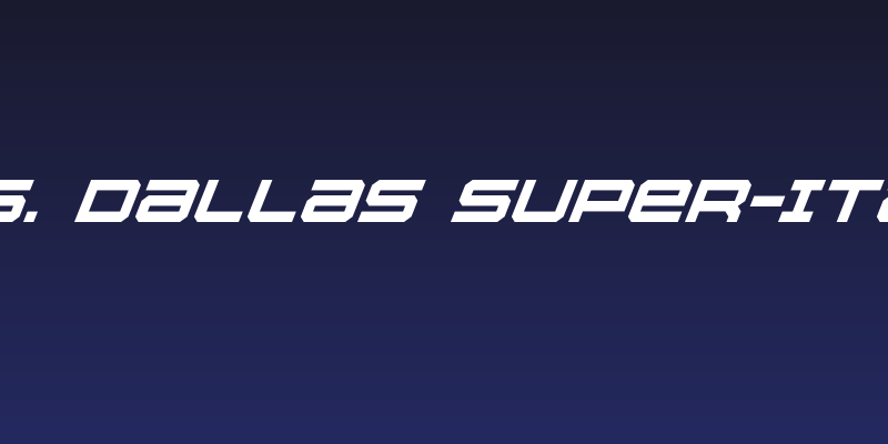 U.S.S. Dallas Super-Italic Social Header