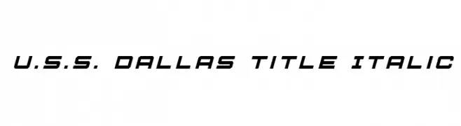 U.S.S. Dallas Title Italic  لخطوط تنزيل