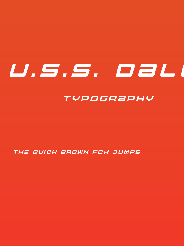 U.S.S. Dallas Title Italic Poster