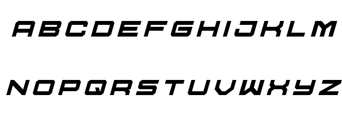 U.S.S. Dallas Title Italic Font LOWERCASE