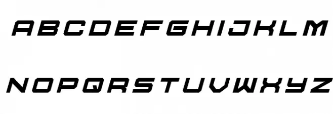 U.S.S. Dallas Title Italic फ़ॉन्ट लोअरकेस