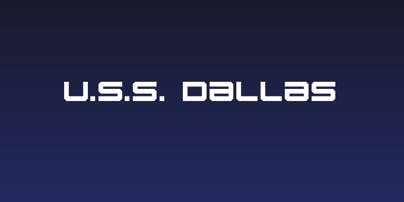 U.S.S. Dallas Social Header