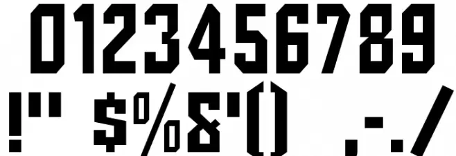 UA Cadet Font OTHER CHARS