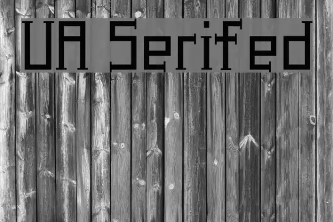 UA Serifed Font examples