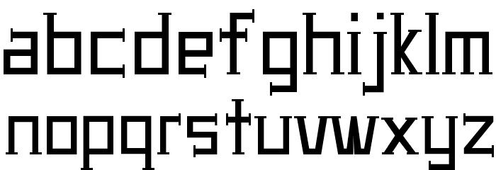 UA Serifed Font LOWERCASE