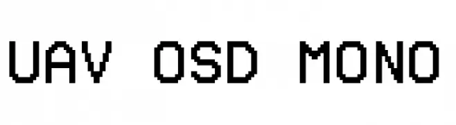UAV OSD Mono  Frei Schriftart Herunterladen