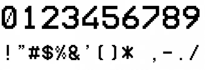 UAV OSD Mono Font OTHER CHARS