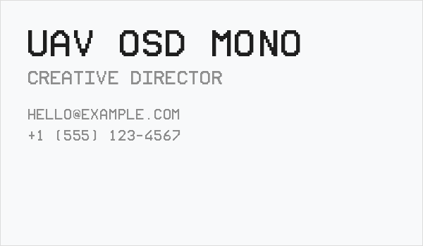 UAV OSD Mono Business Card