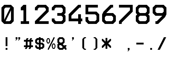 UAV OSD Sans Mono Font OTHER CHARS