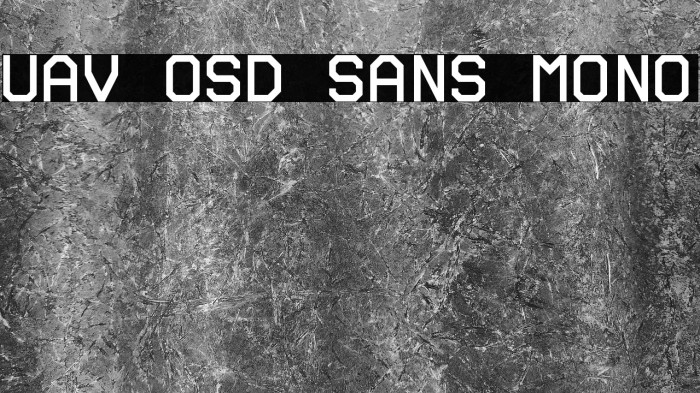 UAV OSD Sans Mono Example 1