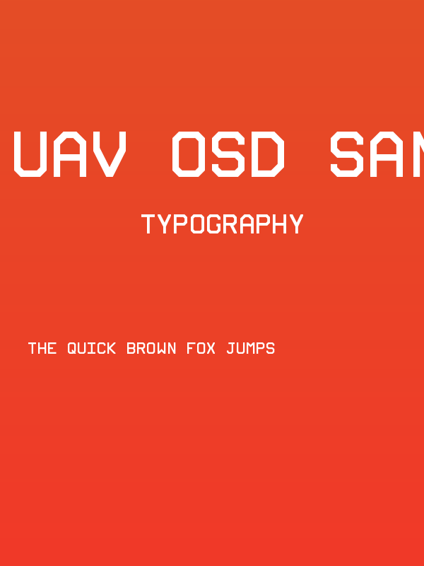 UAV OSD Sans Mono Poster