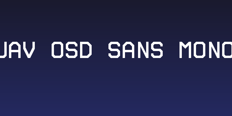 UAV OSD Sans Mono Social Header