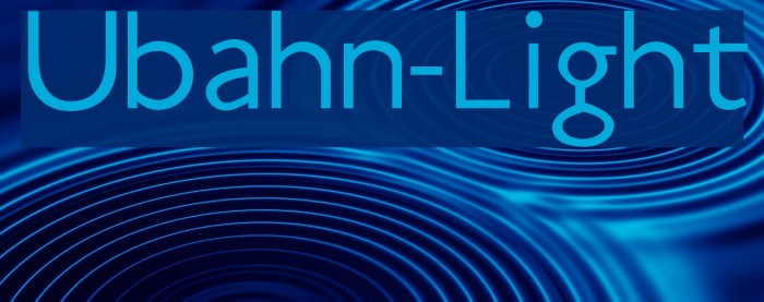 Ubahn-Light Font examples