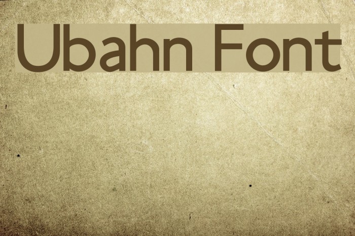Ubahn Font examples