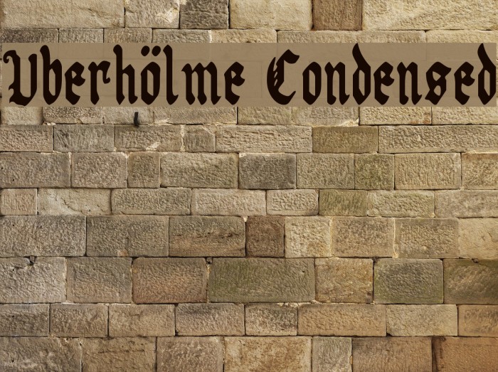 Uberhölme Condensed Font examples