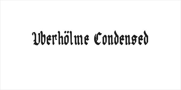 Uberhölme Condensed Logo