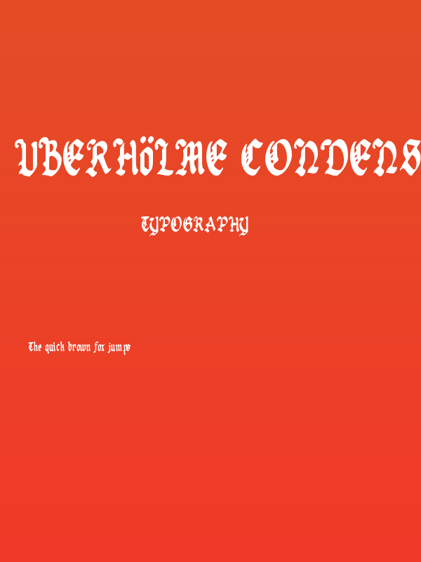 Uberhölme Condensed Poster