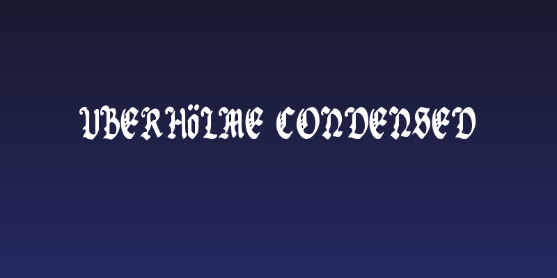 Uberhölme Condensed Social Header