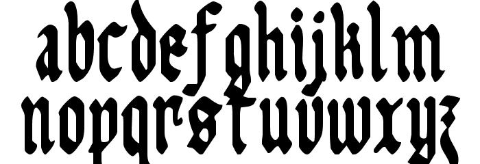 Uberhölme Condensed Font LOWERCASE