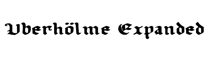 Uberhölme Expanded  Frei Schriftart Herunterladen