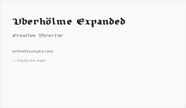Uberhölme Expanded Business Card