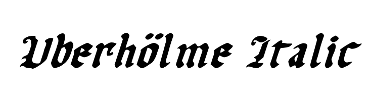 Uberhölme Italic  Frei Schriftart Herunterladen