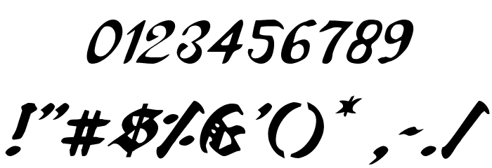 Uberhölme Italic Font OTHER CHARS