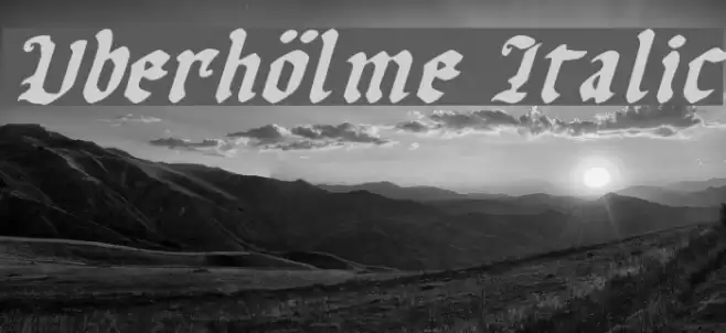 Uberhölme Italic フォント examples